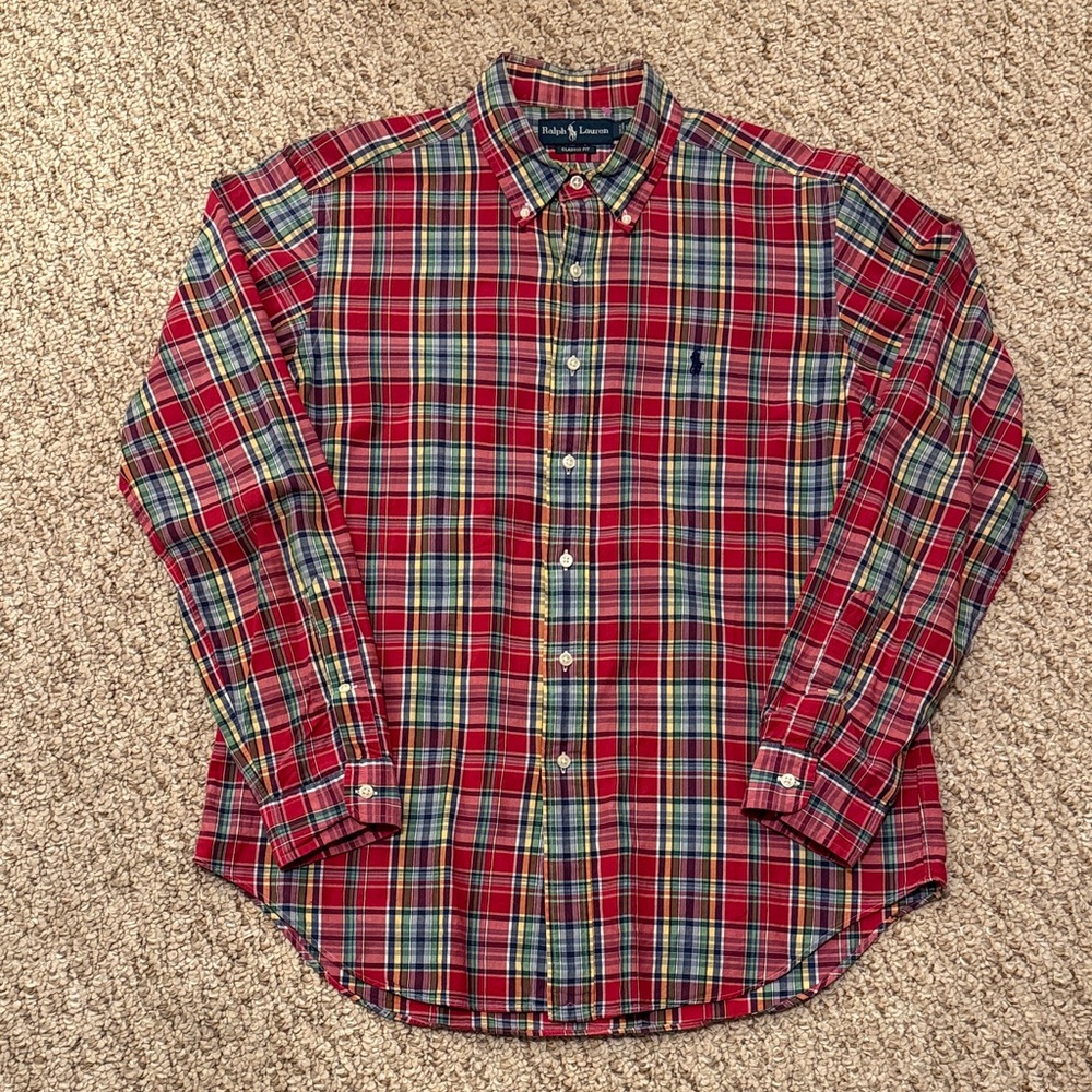Polo Ralph Lauren Men's Multicolor Plaid Button Down Shirt